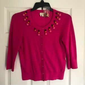 Women's Pink Sweater with Beaded Detail
